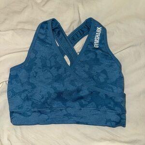 Gymshark Blue Textured Sports Bra